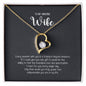 Heart necklace gift for wife in gold and silver finish with message card box – GyftWear – image 5