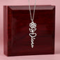 Custom Flower Name Necklace Gifts for Her