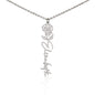 Custom Flower Name Necklace Gifts for Her