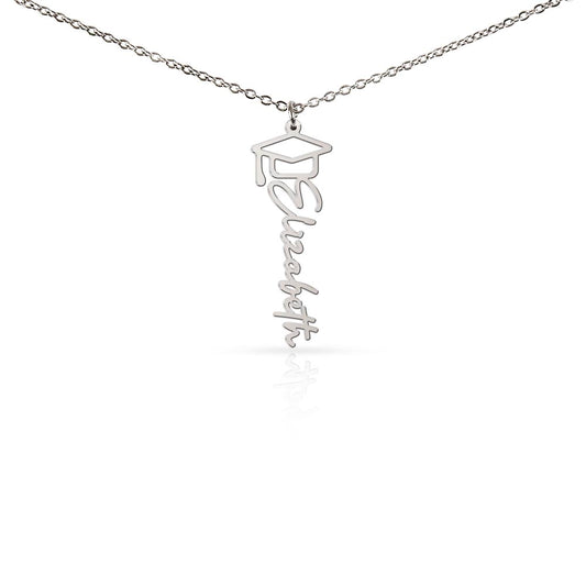 Graduation Cap Custom Name Necklace Gift for Her