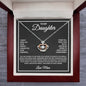 Daughter Necklace From Mom – Wear This Necklace & Straighten Your Crown – Love Mom Gift Message Card