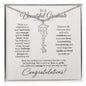 To A Beautiful Graduate on Her Graduation Day Custom Congratulations Name Necklace
