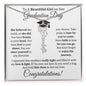 To A Beautiful Girl on Her Graduation Day Custom Congratulations Name Necklace