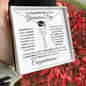 To A Beautiful Girl on Her Graduation Day Custom Congratulations Name Necklace
