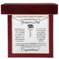 To A Beautiful Girl on Her Graduation Day Custom Congratulations Name Necklace