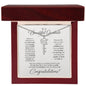 To A Beautiful Graduate on Her Graduation Day Custom Congratulations Name Necklace