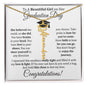 To A Beautiful Girl on Her Graduation Day Custom Congratulations Name Necklace