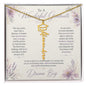 To A Wonderful Graduate on Her Graduation Day Custom Dream Big Name Necklace