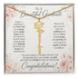 To A Beautiful Graduate Graduation Day Custom Congratulations Name Necklace Gift for Her