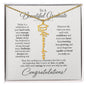 To A Beautiful Graduate on Her Graduation Day Custom Congratulations Name Necklace