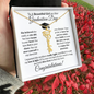 To A Beautiful Girl on Her Graduation Day Custom Congratulations Name Necklace