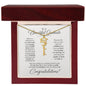 To A Beautiful Graduate on Her Graduation Day Custom Congratulations Name Necklace