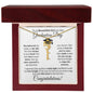 To A Beautiful Girl on Her Graduation Day Custom Congratulations Name Necklace