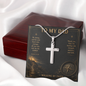To My Dad Walking By Faith Artisan Cross Necklace