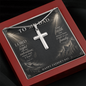 Father's Day Cross Necklace Gift for Dad, The Lord Is My  Light Psalm 27:1 Christian Jewelry