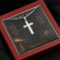 To My Dad Walking By Faith Artisan Cross Necklace
