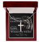 Father's Day Cross Necklace Gift for Dad, Joshua 1:9 Be Strong and Courageous Christian Jewelry