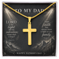Father's Day Cross Necklace Gift for Dad, The Lord Is My  Light Psalm 27:1 Christian Jewelry