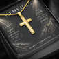 Father's Day Cross Necklace Gift for Dad, The Lord Is My  Light Psalm 27:1 Christian Jewelry