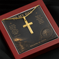 To My Dad Walking By Faith Artisan Cross Necklace