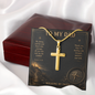 To My Dad Walking By Faith Artisan Cross Necklace
