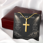 Father's Day Cross Necklace Gift for Dad, The Lord Is My  Light Psalm 27:1 Christian Jewelry
