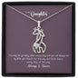Giraffe Necklace gift for daughter in gold and silver finish with message card box – GyftWear – image 1