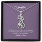 Giraffe Necklace gift for daughter in gold and silver finish with message card box – GyftWear – image 1