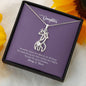 Giraffe Necklace gift for daughter in gold and silver finish with message card box – GyftWear – image 4