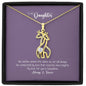 Giraffe Necklace gift for daughter in gold and silver finish with message card box – GyftWear – image 5