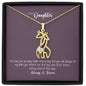 Giraffe Necklace gift for daughter in gold and silver finish with message card box – GyftWear – image 5