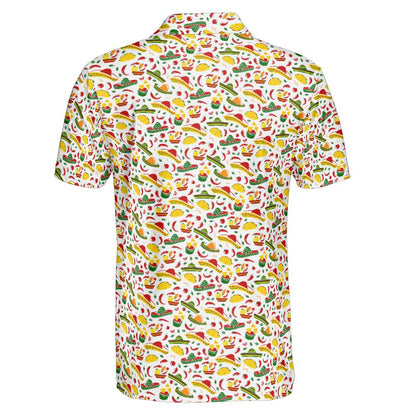 Cinco De Mayo Taco Fiesta Golf Shirt Moisture Wicking Short Sleeve Polo Shirts for Men