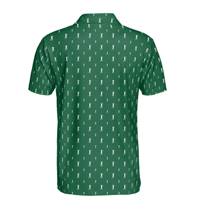 Mens Golf Polo Shirts Green Short Sleeve Dry Fit Performance Moisture Wicking Casual Golf Shirts for Men