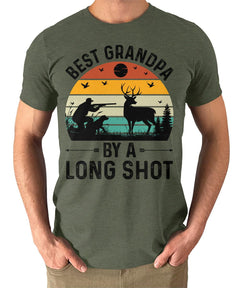 Best Grandpa By a Long Shot Hunting Mens Graphic Tee