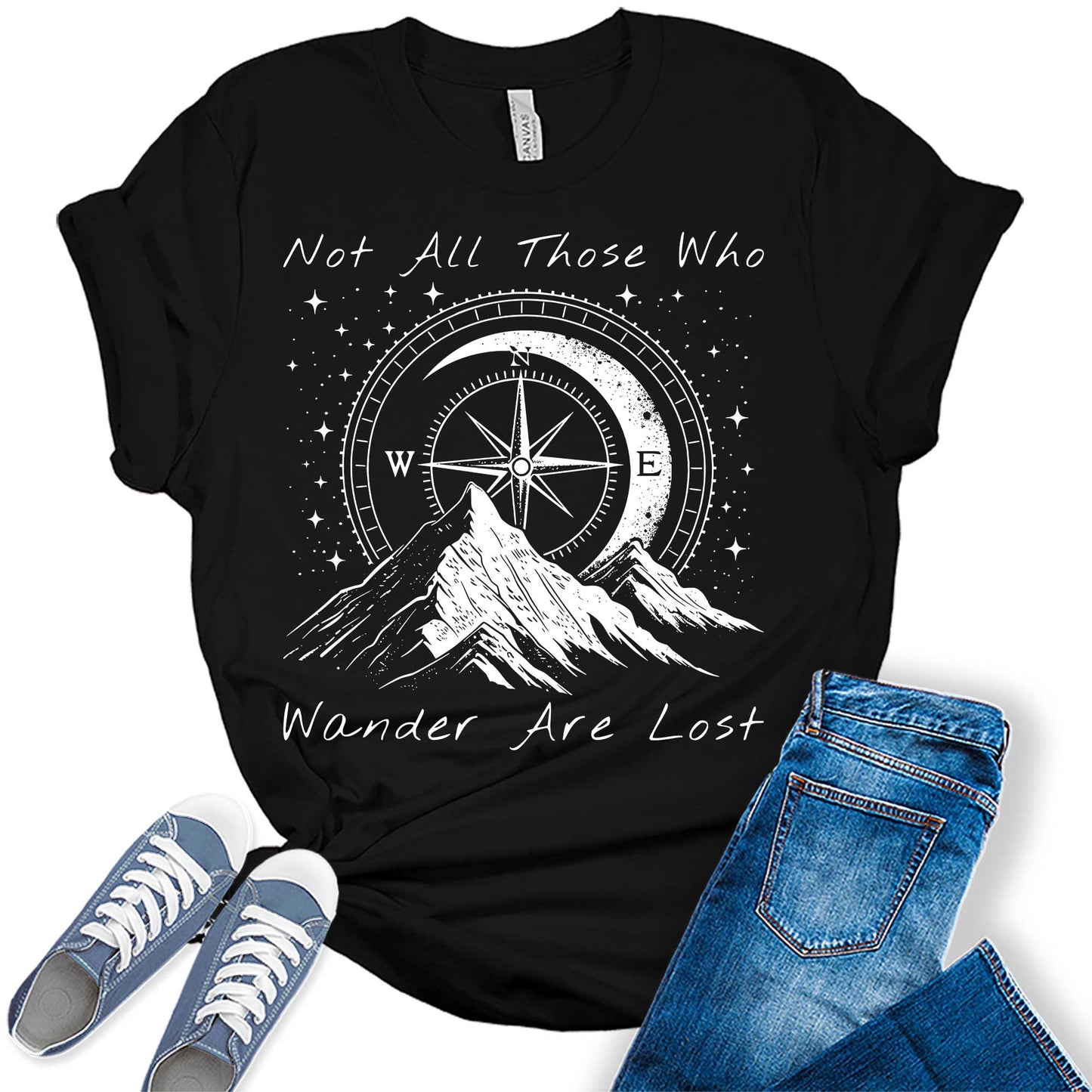 Not All Those Who Wander Are Lost Womens Hiking Shirt