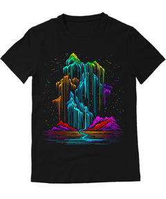 Galactic Waterfall Mens Trippy Graphic Tees Premium Short Sleeve Shirt