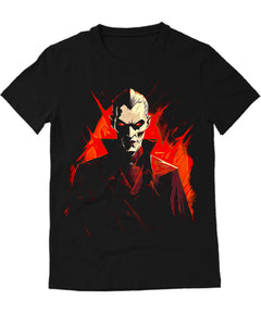 Vampire Halloween Mens Graphic Tee Premium Short Sleeve Shirt
