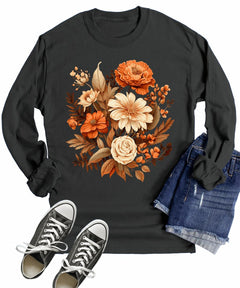 Vintage Floral Bloomcore Flower Women's Long Sleeve T-Shirt