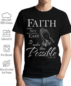 Christian Shirts for Men Faith Graphic Tee Religious Apparel Vintage T Shirt
