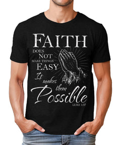 Christian Shirts for Men Faith Graphic Tee Religious Apparel Vintage T Shirt