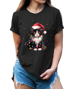 Santa Cat Christmas Shirt For Women