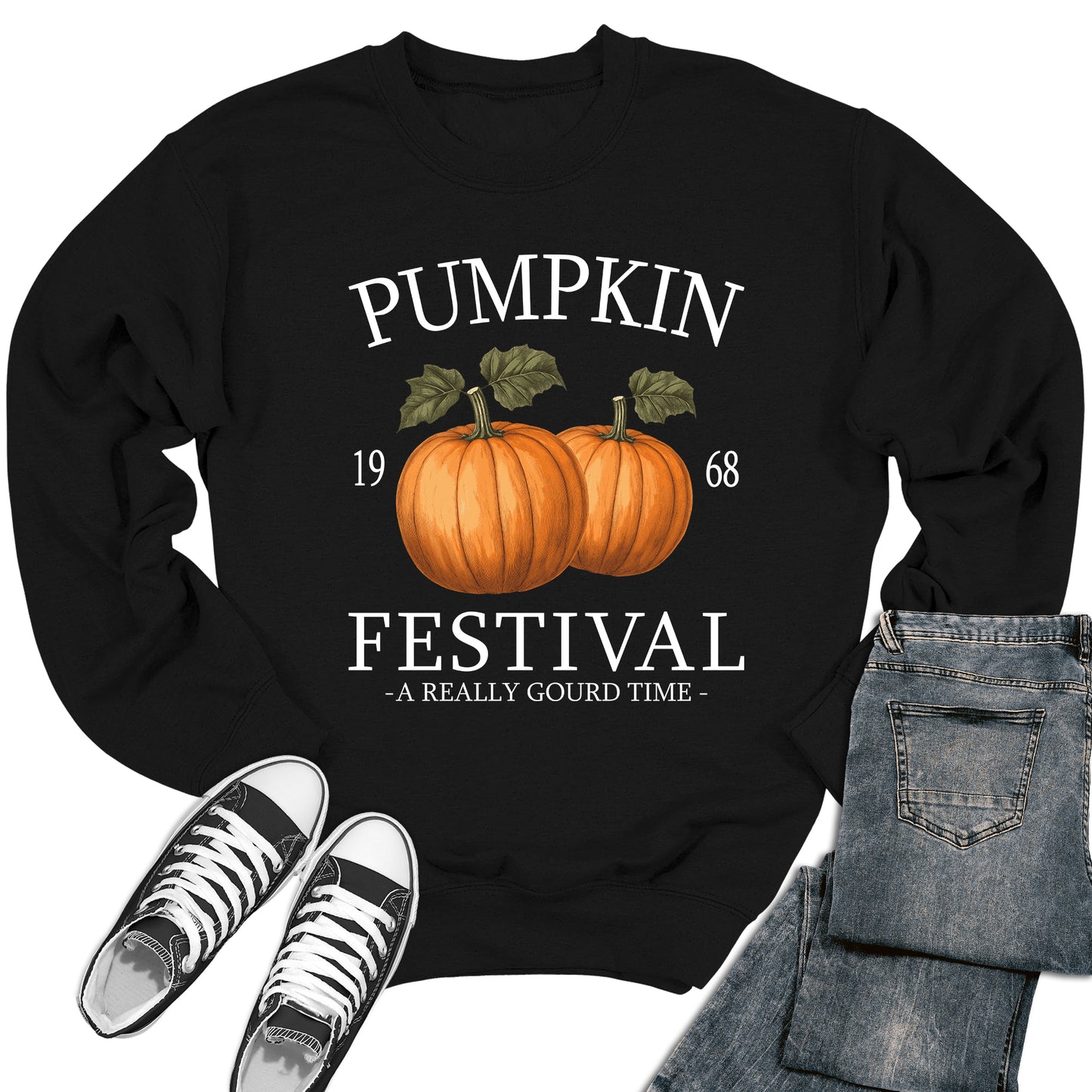 Pumpkin Festival 1968 Thanksgiving Crewneck Sweatshirt