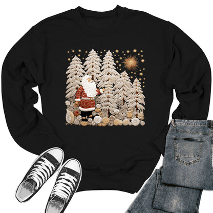 Women's Santa Scene Christmas Crewneck Sweatshirt