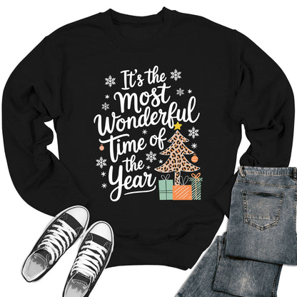 Women's Its The Most Wonderful Time Of The Year Christmas Crewneck Sweatshirt