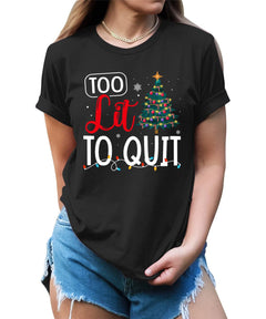 To Lit To Quit Christmas Shirt For Women