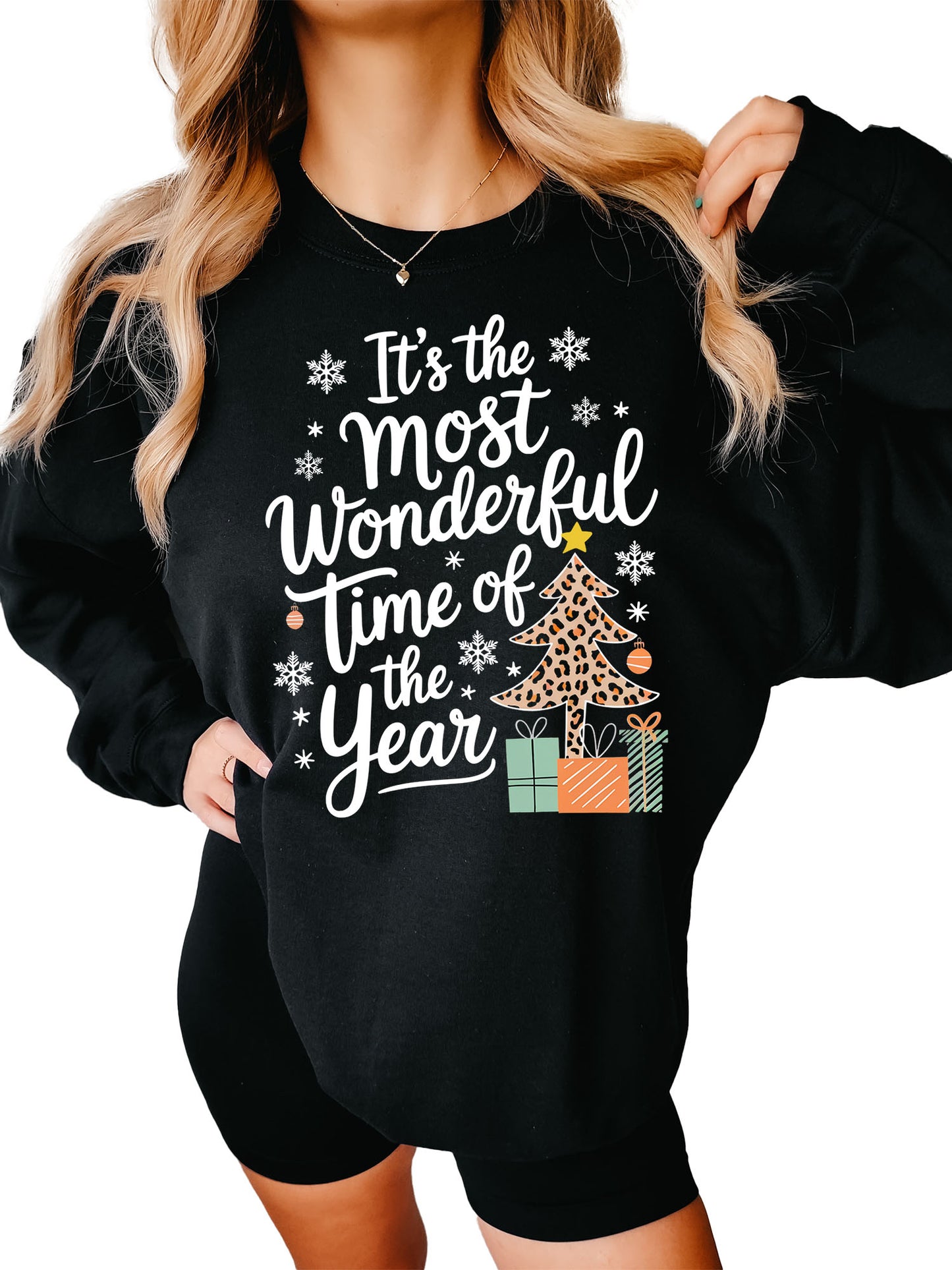 Women's Its The Most Wonderful Time Of The Year Christmas Crewneck Sweatshirt