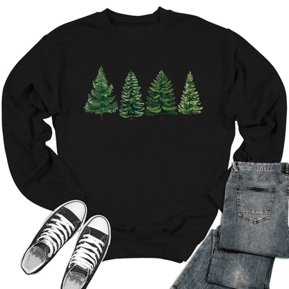 Women's Christmas Trees Crewneck Sweatshirt