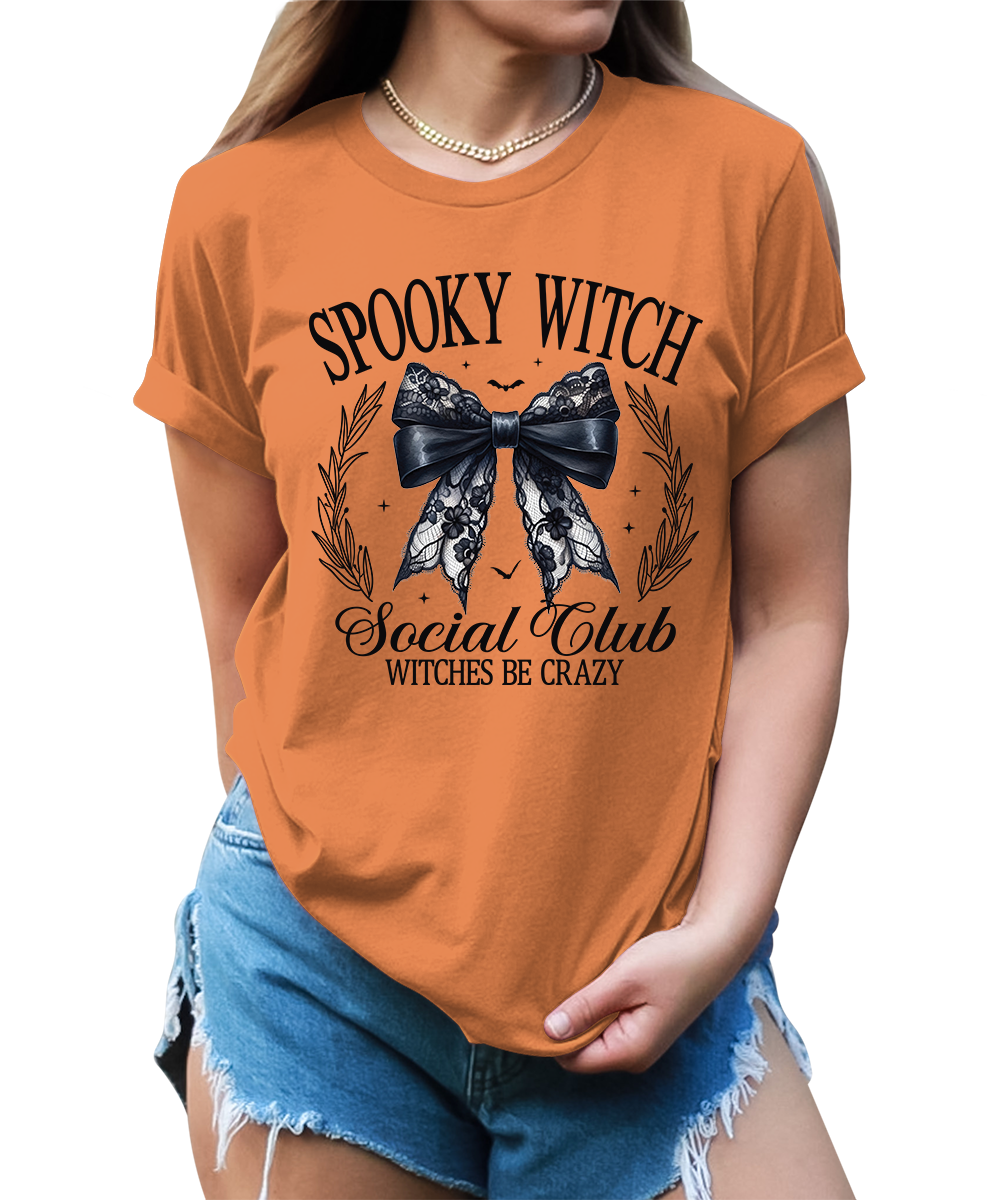 Spooky Witch Halloween Graphic Tees for Women