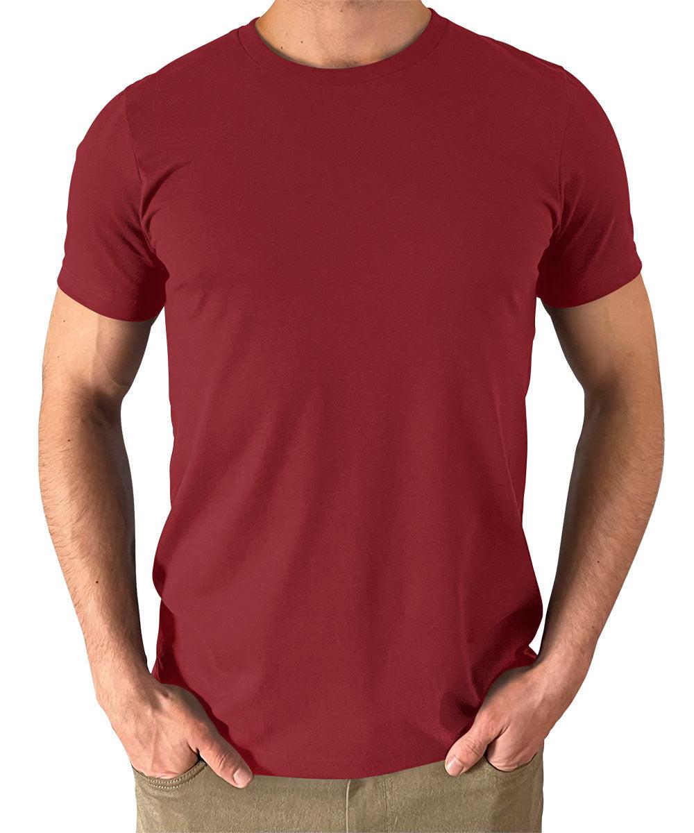 Men's Cardinal T Shirts Premium Casual Short Sleeve Classic Fit Crew Neck Shirts