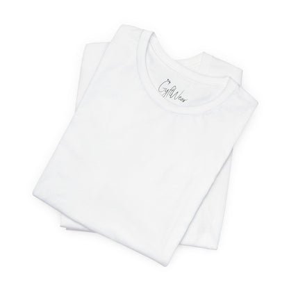 Women's Christmas Shirt Plain White folded neck label view